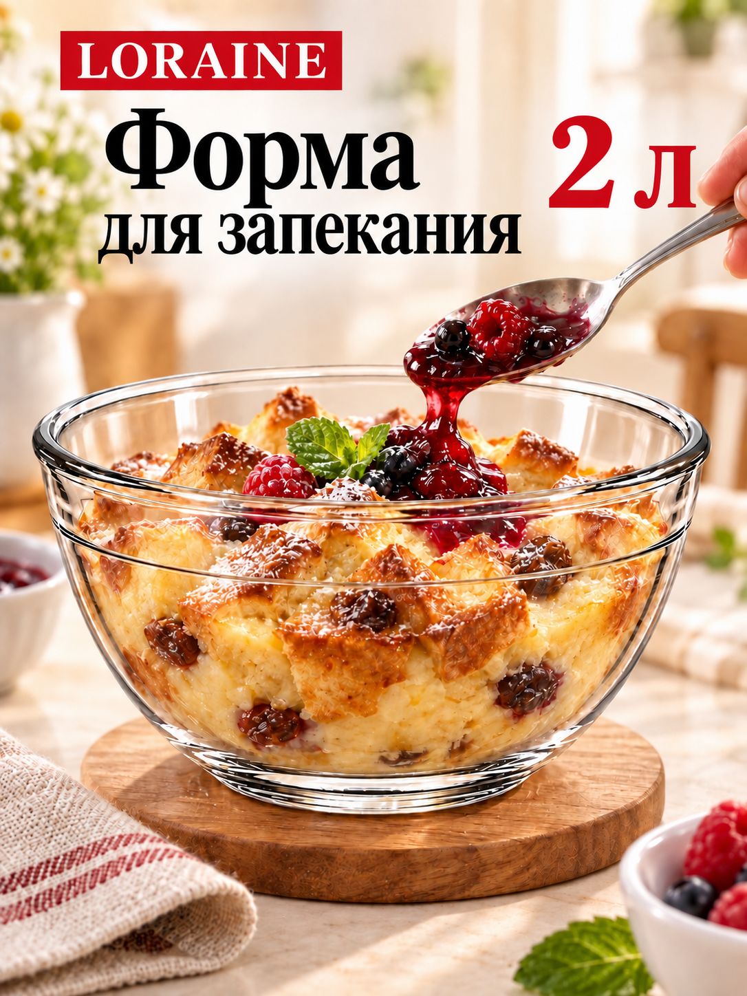 31057 Миска для салата 2 л, стекло LR (х12) 