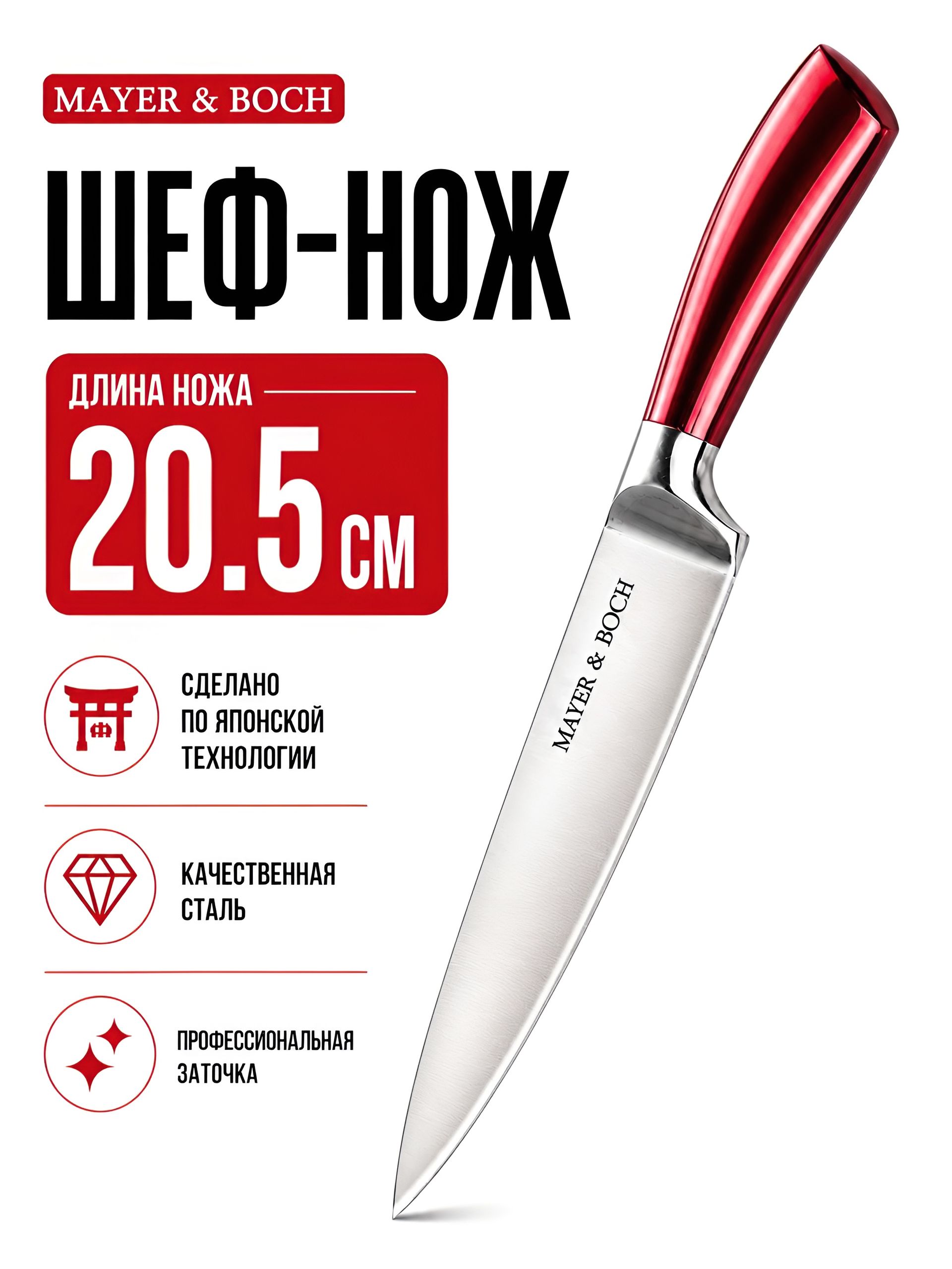 31411 Нож для очистки на блистере 20,5см.MB (х72) 