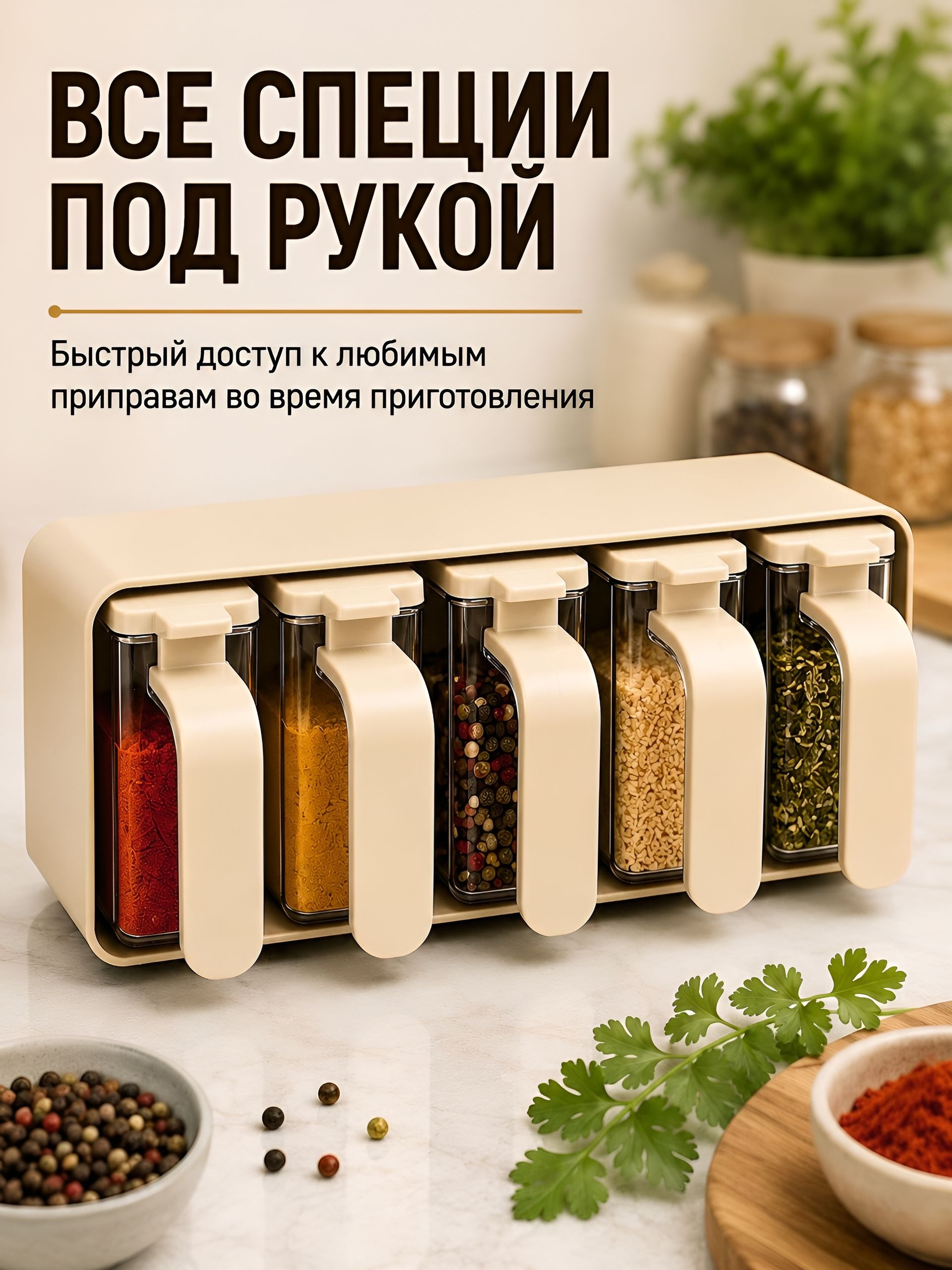 80893 Набор баночек для приправ,специй и сыпучих продуктов 250 мл MB (х6) 