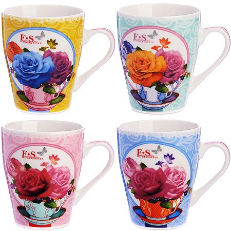24448 Кружка 340мл Flowers Style LR (х36) 